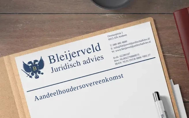 Aandeelhoudersovereenkomst contract opstellen