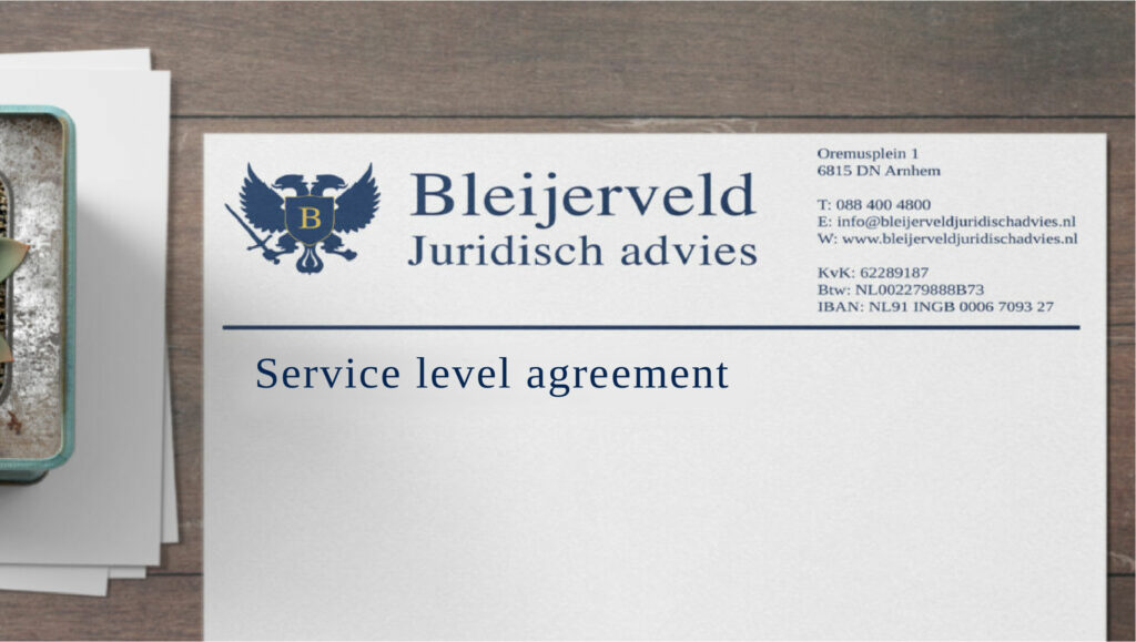 Service level agreement contract opstellen