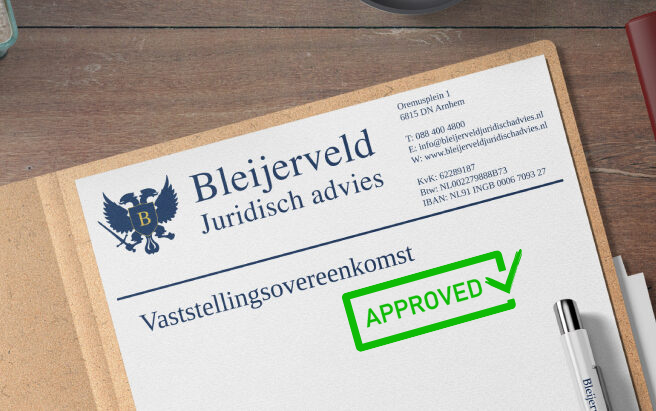 Vaststellingsovereenkomst controleren