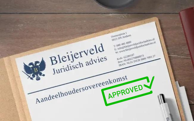 Aandeelhoudersovereenkomst controleren afbeelding